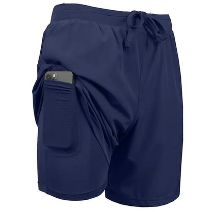 【⏰BUY 1 GET 2 FREE】3-Pack Men's 2 in 1 Quick Dry Gym Running Shorts With Liner