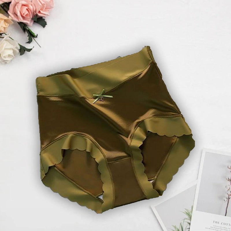 6/12/18 Pack Mid Waist Women's Briefs with Scalloped Edges Breathable Comfortable Soft Briefs High Elastic Hip Lifting Fit Everyday Wear Elegant Stylish Design Women's Ice Silk Compression Minimalist Gamis