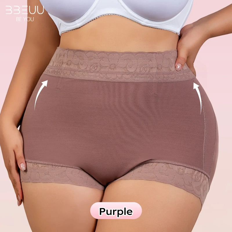 High Waist Shapewear Panty with Anti-Slip Silicone Band - Stretchy Breathable & Seamless Tummy Control Butt Lifting for Everyday Confidence Women's Basic Minimalist Multi Colors 3Pcs-BS