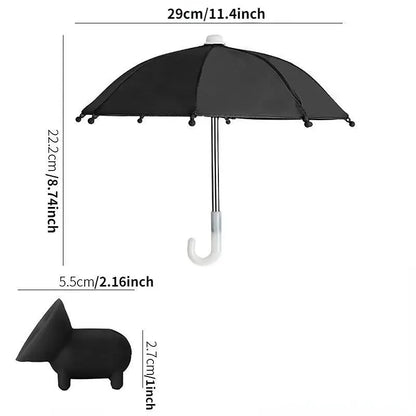 Outdoor Vacation Beach Umbrella Cellphone Holder, Anti-Peeping Protective Phone Holder with Suction Cup, Mobile Phone Sun Protection Water Proof Umbrella