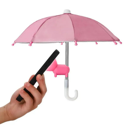 Outdoor Vacation Beach Umbrella Cellphone Holder, Anti-Peeping Protective Phone Holder with Suction Cup, Mobile Phone Sun Protection Water Proof Umbrella