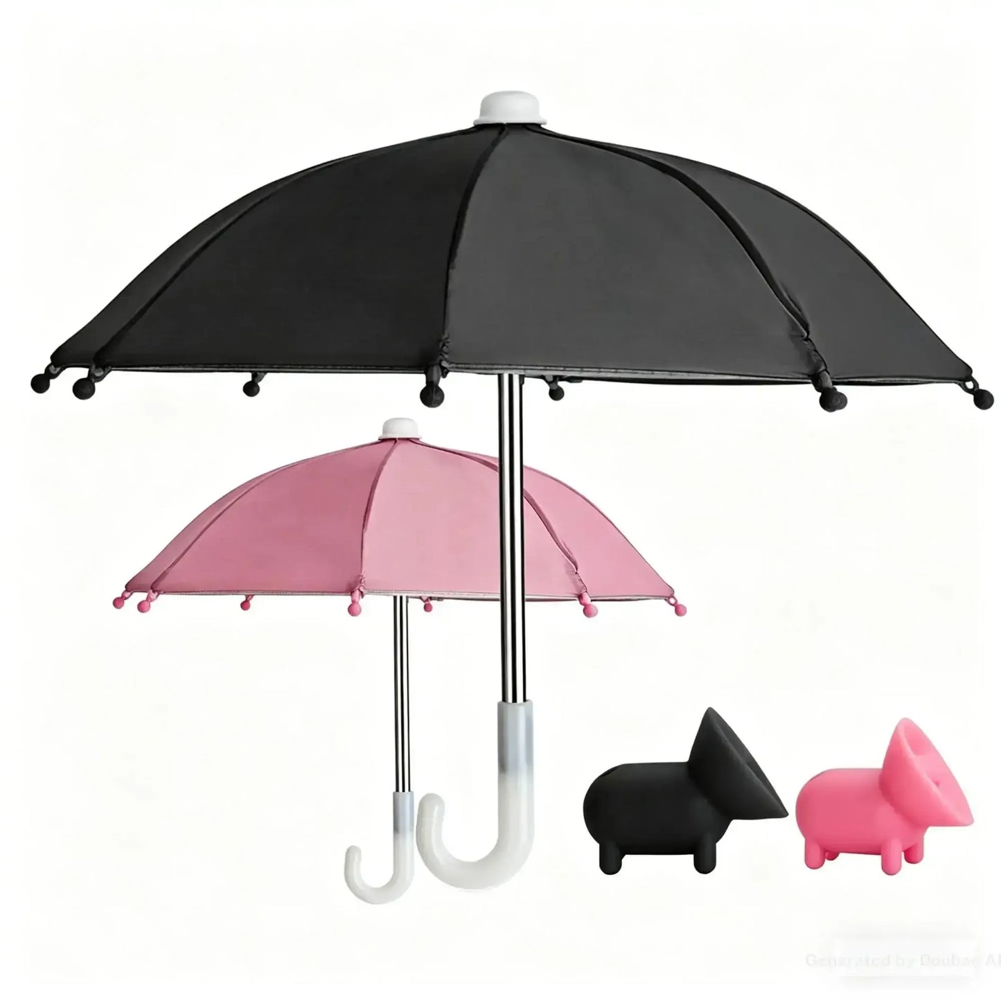 Outdoor Vacation Beach Umbrella Cellphone Holder, Anti-Peeping Protective Phone Holder with Suction Cup, Mobile Phone Sun Protection Water Proof Umbrella