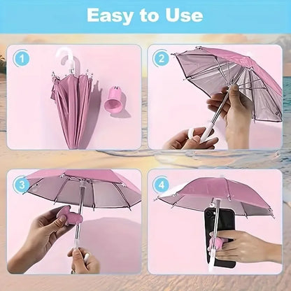 sunshade phone umbrella, UV protection phone umbrella with suction cup universal adjustable cute stand
