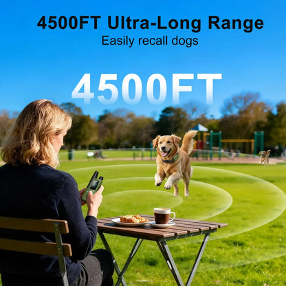 Jugbow Dog Collar 2 Dogs 4500FT Dog Training Collar with Remote, IPX7 Waterproof E Collar for Dogs Training Outdoor Rechargeable Collars for Dogs (10-120lbs)
