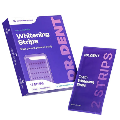 Purple Teeth Whitening Strips - 7/21 Whitening Sessions - Non Sensitive Teeth Whitening - Peroxide-Free