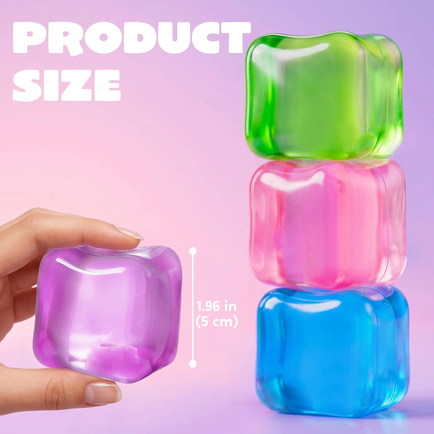 High Density Cube Fidget Toy, Stress Relief with Slow Rising Sensory Squishy Toys for Kids Adults
