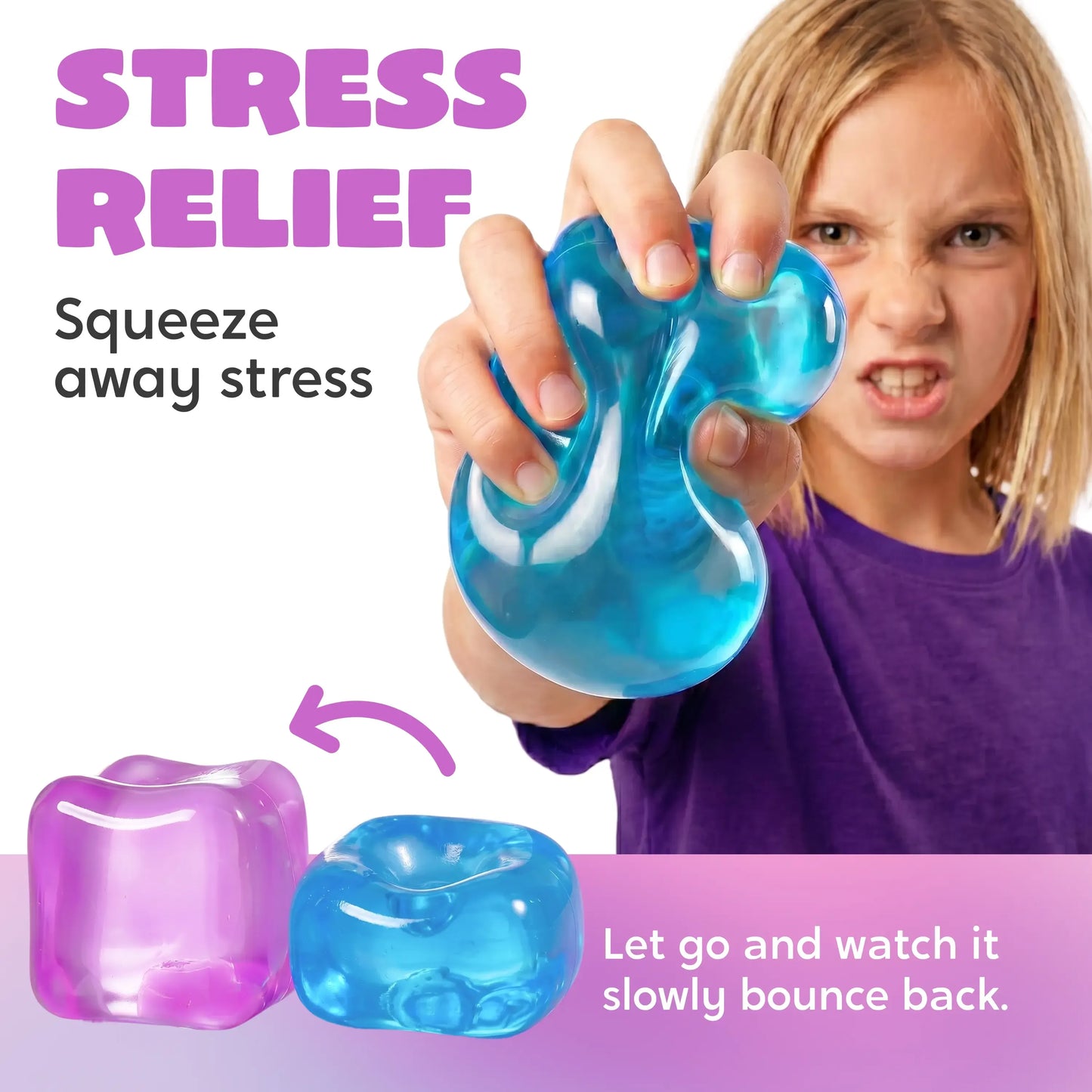 High Density Cube Fidget Toy, Stress Relief with Slow Rising Sensory Squishy Toys for Kids Adults