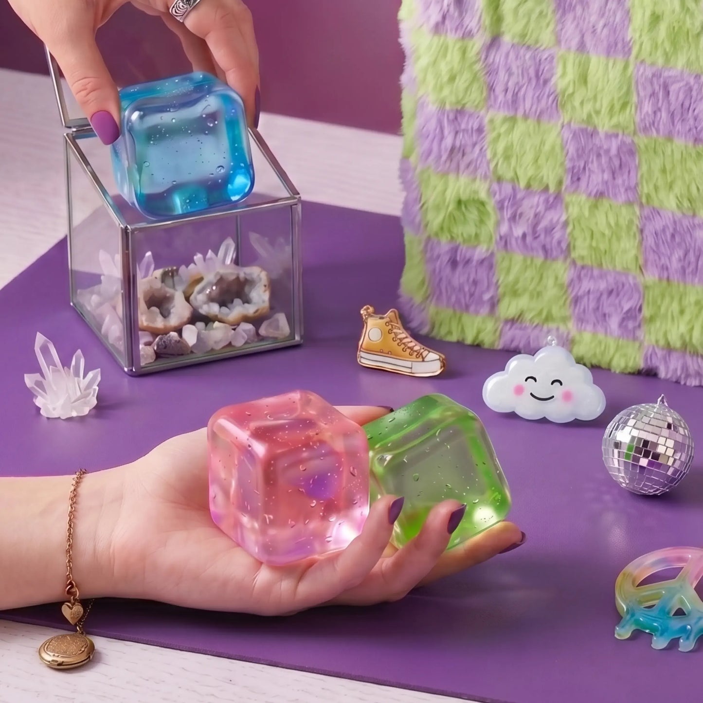 High Density Cube Fidget Toy, Stress Relief with Slow Rising Sensory Squishy Toys for Kids Adults