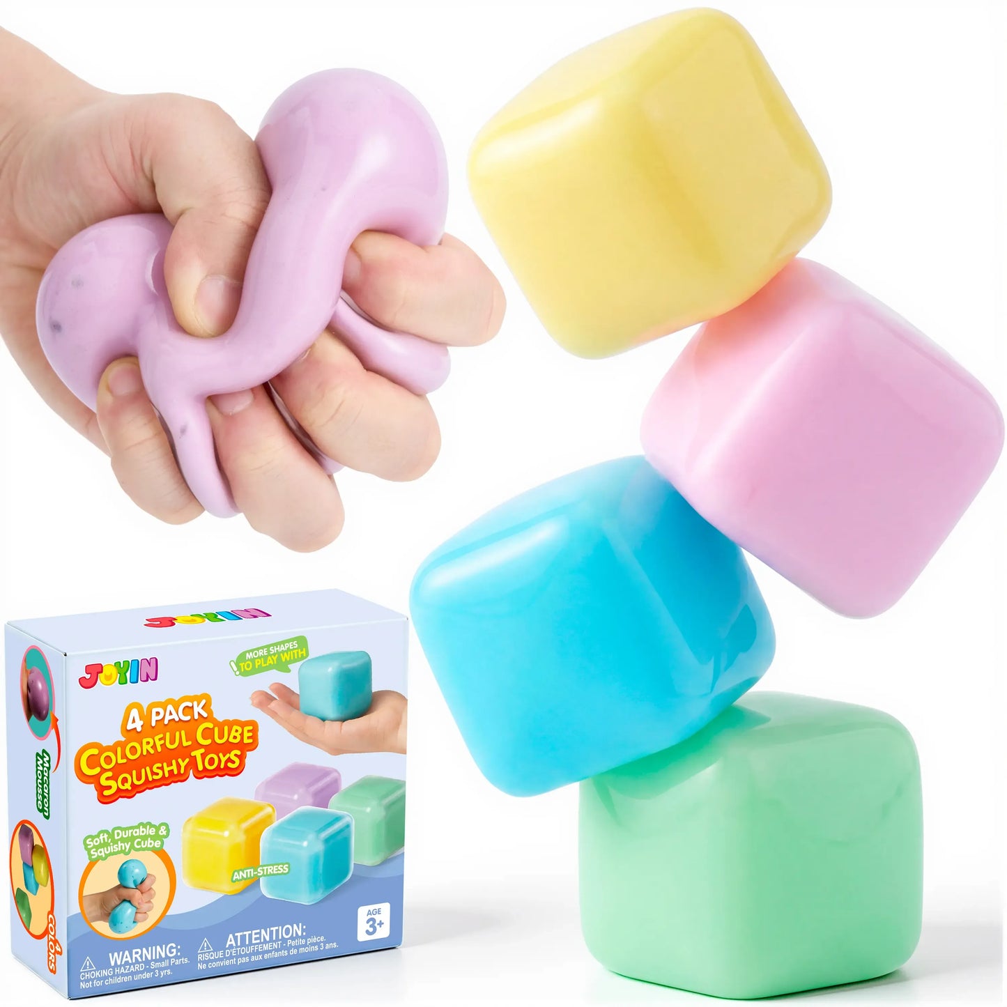 High Density Cube Fidget Toy, Stress Relief with Slow Rising Sensory Squishy Toys for Kids Adults