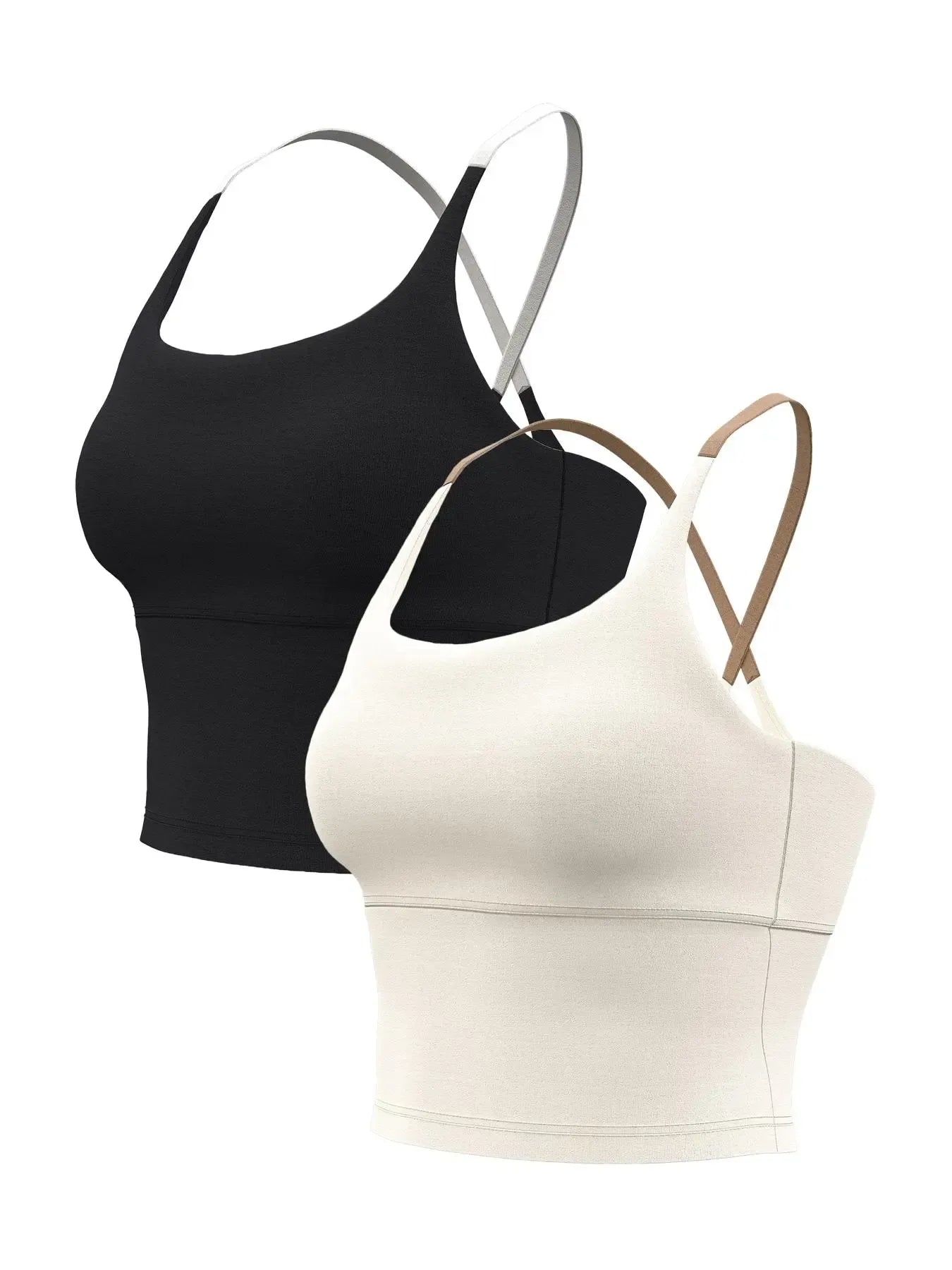 Sporty Women's Plain Criss Cross Sports Bra