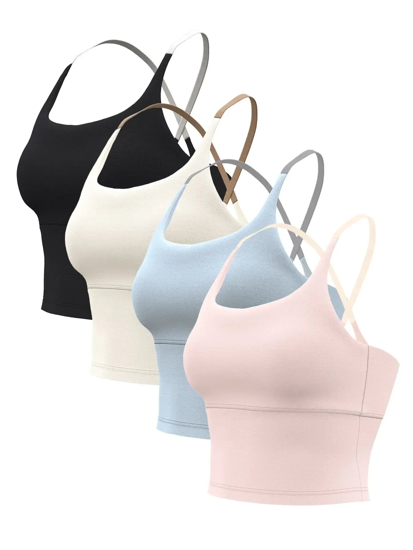 Sporty Women's Plain Criss Cross Sports Bra