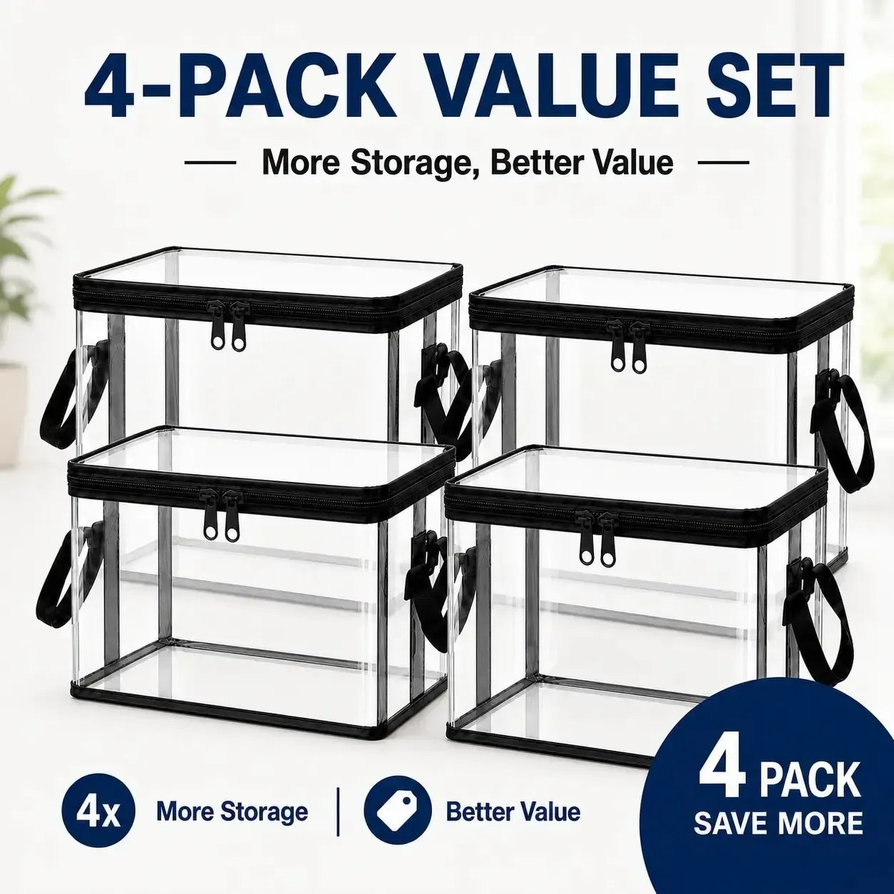 waterproof PVC  Large Clear Thick Plastic Storage Box