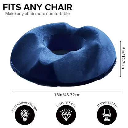 Memory Foam Donut Pillow, Sciatic Nerve Support Pad, Hemorrhoid Cushion, Tailbone Care Pad, Pregnant Women Seat Cushion, Yoga Leg Pillow