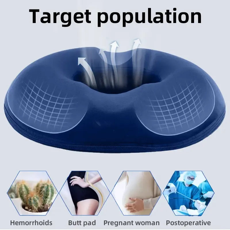 Memory Foam Donut Pillow, Sciatic Nerve Support Pad, Hemorrhoid Cushion, Tailbone Care Pad, Pregnant Women Seat Cushion, Yoga Leg Pillow