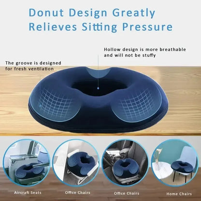 Memory Foam Donut Pillow, Sciatic Nerve Support Pad, Hemorrhoid Cushion, Tailbone Care Pad, Pregnant Women Seat Cushion, Yoga Leg Pillow