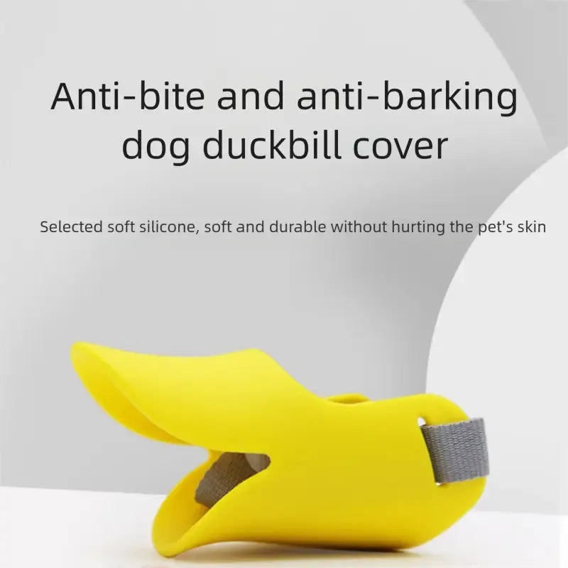 Funny Duck Bill Dog Muzzle | Anti-Biting & Barking Soft Silicone Pet Mouth Cover | Stop Dogs Eating Trash | Breathable Mask | Training Aid