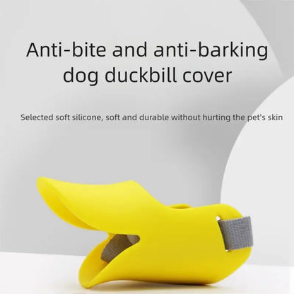Funny Duck Bill Dog Muzzle | Anti-Biting & Barking Soft Silicone Pet Mouth Cover | Stop Dogs Eating Trash | Breathable Mask | Training Aid