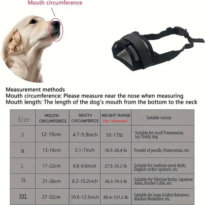 Dog Muzzle Anti-Bite Anti-Call Anti-Eating Breathable Pet Bark Stopper Dog Mask Anti-Pick Food Special for Medium and Large Dogs Comfortable and Non-Damaging to Mouth Training dog accessories