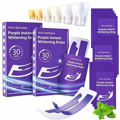 Teeth Whitening Strips 14 Treatments, Enamel Safe for Sensitive Tooth, Purple Whitening Strips