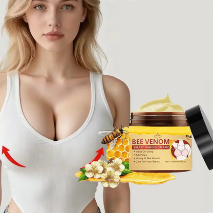 Hydrating and Moisturizing Nourishing Chest and Body Lotion with Shea Butter and Bee Venom Extract, Massage Cream Moisturizer for Women, 120 ml