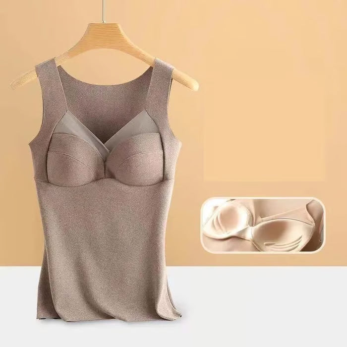 💓Thermal underwear with builat in chest pad