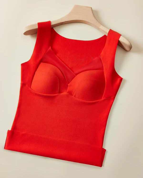 💓Thermal underwear with builat in chest pad
