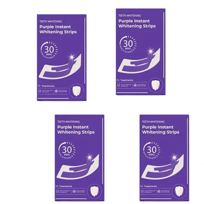 Teeth Whitening Strips 14 Treatments, Enamel Safe for Sensitive Tooth, Purple Whitening Strips