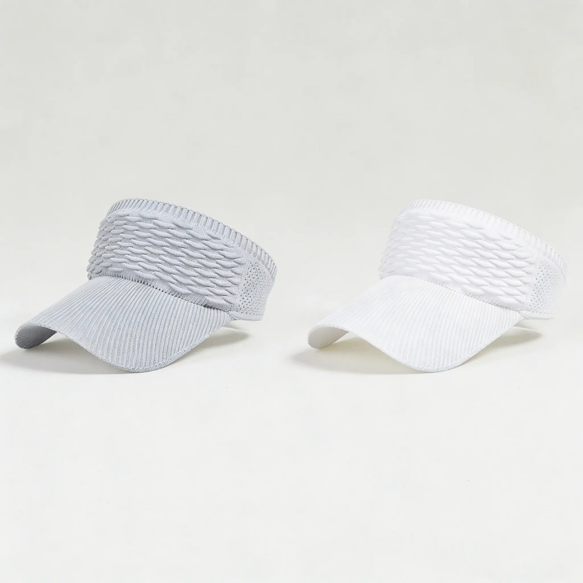 Women's High Ponytail Sun Visor Hat (2-Pack) – UV Protection, Breathable Open-Top Cap for Running & Outdoor