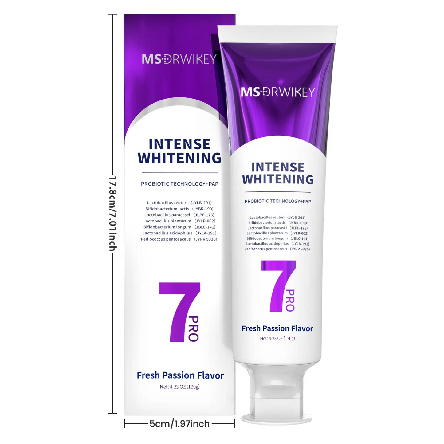 New 7-Pro Intensive Toothpaste | Upgraded Purple Formula with 7 Probiotics