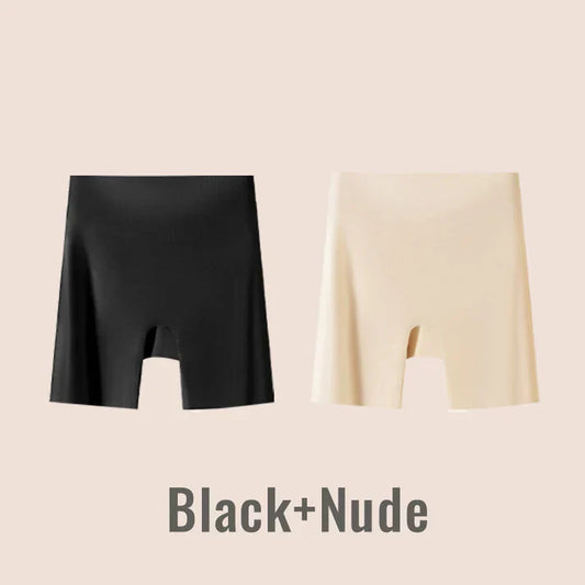 Women High-waist Ice Silk Underwear with Tummy-control Hip-lifting