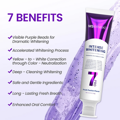 New 7-Pro Intensive Toothpaste | Upgraded Purple Formula with 7 Probiotics