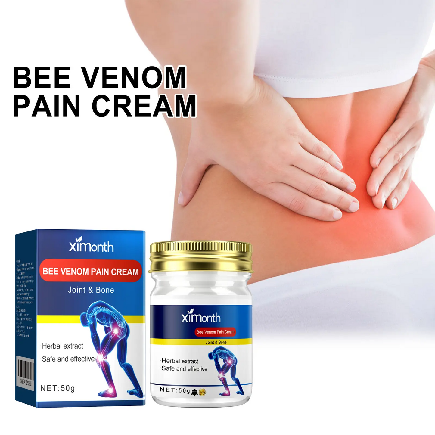 Joint and Muscle Pain Relief Cream Fast Soothing Herbal Formula for Knee Lumbar Back Shoulder and Neck Long Lasting Daily Body Care Massage 50g