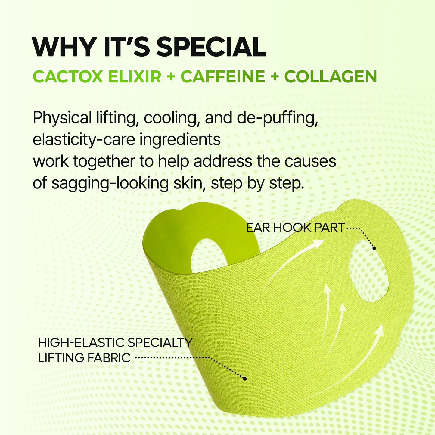 V-LIFTING MEWING BAND with Cactus Cooling Reduce Puffiness & Pore Tightening for Visible Pore Care Skin Repair