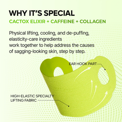 V-LIFTING MEWING BAND with Cactus Cooling Reduce Puffiness & Pore Tightening for Visible Pore Care Skin Repair