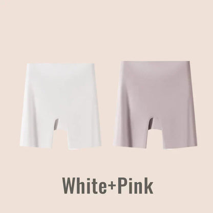 Women High-waist Ice Silk Underwear with Tummy-control Hip-lifting