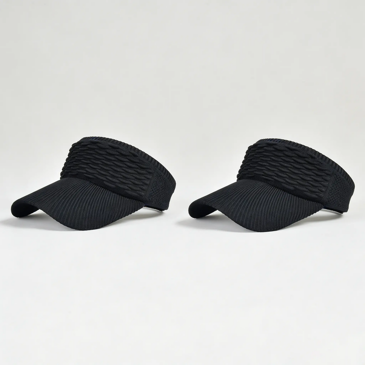 Women's High Ponytail Sun Visor Hat (2-Pack) – UV Protection, Breathable Open-Top Cap for Running & Outdoor