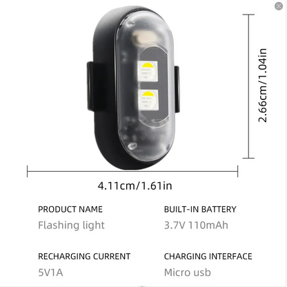 RGB Led Aircraft Strobe Light Remote Wireless Motorcycle Flash Light Warning Lights for   Bike Car Multifunctional