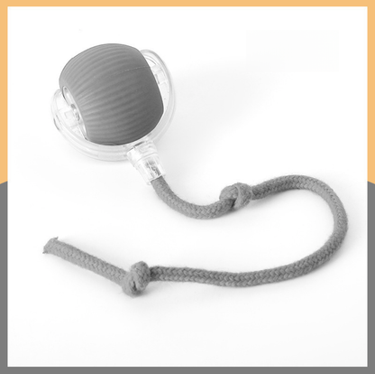 Electric Rolling Cat Ball Toy with Rope, Interactive Cat Teaser Toy