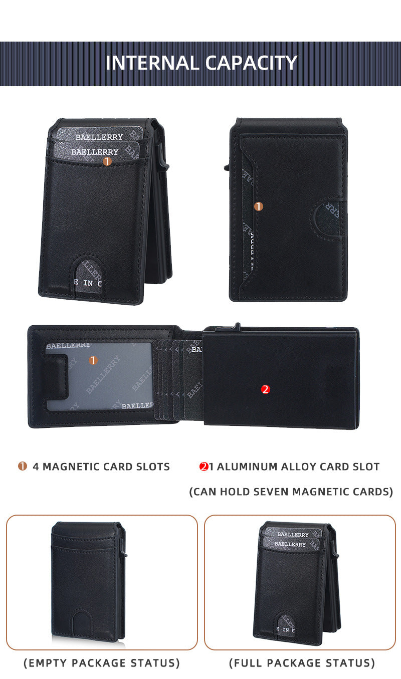 Wallet for Men - Pop Up Case, Cash Slot