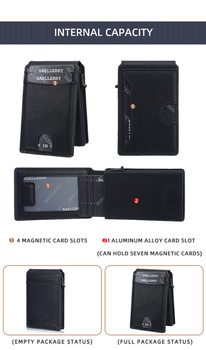 Wallet for Men - Pop Up Case, Cash Slot