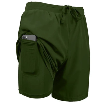 【⏰BUY 1 GET 2 FREE】3-Pack Men's 2 in 1 Quick Dry Gym Running Shorts With Liner